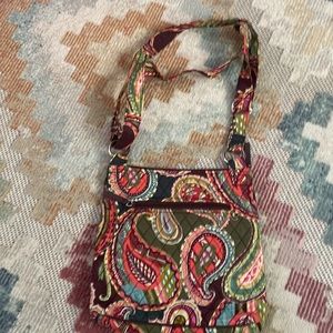 Vera Bradley Retired Heirloom Paisley Crossbody Bag 2017 Green Brown